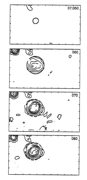 Wall cooling during bubble growth 50-60: growth to maximum radius; 60–70: detachment; 70–80: rising bubble.